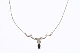Image of 9ct White Gold Diamond and Sapphire Ladies Necklace