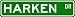 HARKEN Street Sign ~ Personalized Family Lastname Sign ~ Gameroom, Basement, Garage Sign ** ALUMINUM