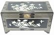 Unique Asian Furnishings & D&eacute;cor - 27" Ming Lacquer Trunk w/ Cranes Art Design