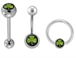 CLOVER TONGUE RING BRLG72- STRAIGHT BARBELL