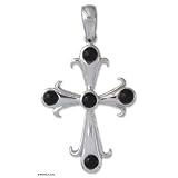 Onyx pendant, 'Courageous Cross'