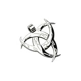 New Men's Polished Stainless Steel Tribal Style Pendant & Free Chain - Length 60cms