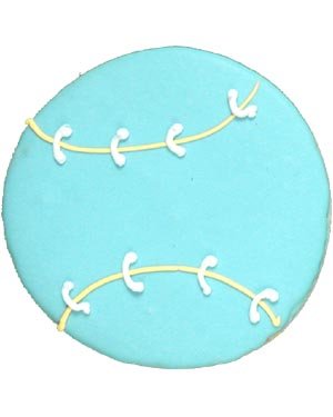 Beautiful Cookies Organic Party Favors-Baby Baseball Organic Cookies Cookies, 10 Cookies by Beautiful Cookies