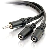 C2G / Cables to Go 40427 Stereo M/F RCA Y-Cable (6 Feet, Black)