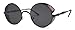VIVIAN & VINCENT Hippie Retro Vintage Glasses, Round Circle Sunglasses for women men Metal Frame Shades Eyewear Black Frame Black Lens