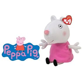 Peppa Pig Suzy Sheep TY Beanie Baby, plush toys (Approximately 7" tall)