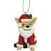 Aye Chihuahua Dog as Santa Claus Christmas Ornament