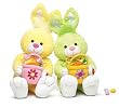 Plush Easter Singing Bunnies with Easter Basket
