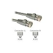 1ft GRAY Category 5e Cat5e Molded Snagless Ethernet Network Patch Cable Cord for Internet Router Switch Hub and Gaming - Gold Plated Male to Male RJ45 Connectors for Base-T Networks - Works best for your desktop laptop router modem switch hub DSL Xbox PS2 or PS3