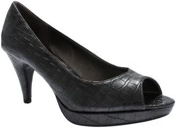 Bandolino Mylah Womens High Heel Peep Toe Pumps Shoes Pewter Sy 8.5