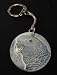 Zoo Max DUSKR720AG Acrylic African Grey Key Ring 1.75in x 4in