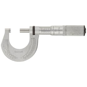 Starrett 232RL 0 to 1/2-Inch .001-Inch Graduation Satin Chrome Finish Outside Micrometer