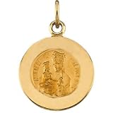 316cdHY%2B2KL. SL160  14k Yellow Gold Hollow St. Christopher Medal 28.75x17.75mm   JewelryWeb