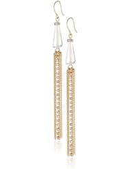 Kenneth Cole New York "Jet" Faceted Bead Multi-Chain Linear Earrings