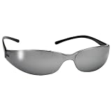 Skinny Joes Lightweight Wrap around Sport Sunglasses with Silver Mirror Lens