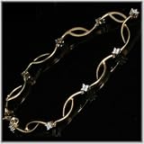 14K Yellow Gold .25 CTW Diamond 7" Tennis Bracelet