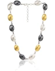 GURHAN "Jordan" Dark Silver and Gold Alternation All Around Necklace