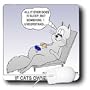 Londons Times Funny Cat Cartoons - If Cats Owned People - Mouse Pads