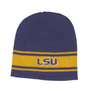 LSU Tigers NCAA Purple Classic Cuffless Knit Beanie Hat