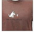 Designer Cotton T-Shirt - Garment Dyed "Two Scoop Pooch" T-Shirt for Adults - Chocolate - Large