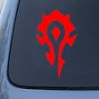 WORLD OF WARCRAFT HORDE PVP - WOW - Vinyl Car Decal Sticker #1902 | Vinyl Color: Red