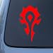 WORLD OF WARCRAFT HORDE PVP - WOW - Vinyl Car Decal Sticker #1902 | Vinyl Color: Red