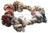 2 Knot Extra Large Tug Rope Bone - Assorted Color (10 inch)