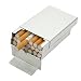KLOUD &reg; Silver aluminum cigarette case with sliding opening plus KLOUD cleaning cloth