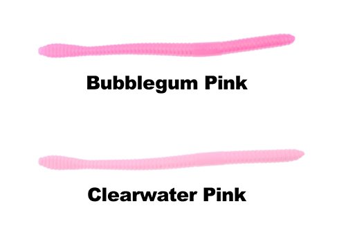 Berkley PowerBait 4 and 6 Floating Steelhead Worm Size and Color: 6; Clearwater Pink (CWP)