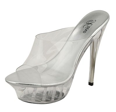 Ladies Clear Silver 5.5