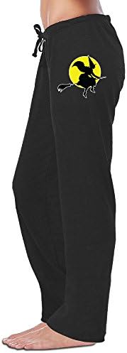 XHAXL Womens Halloween Witch Sweatpant Black