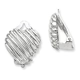Sterling Silver Heart Clip Back Non-pierced Earrings