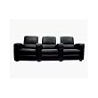 3 Seat Black Leather Theatre Seating By Wholesale Interiors