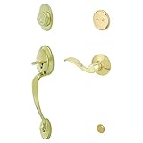 Schlage F93PLY505ACC605RH Plymouth Inactive Handleset with Accent Right-handed Lever, Bright Brass b
