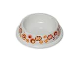 PawProof Medium Designer Pet Bowls, Retro Collection - Circle Red