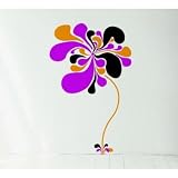 Domestic Tapetensticker pop flower violet
