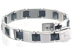 Titanium & Black Ceramic Men's Bracelet