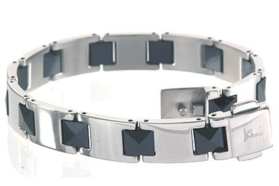 Titanium & Black Ceramic Men’s Bracelet