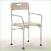 Folding Shower Chair with Arms and Back - Height Adjustable