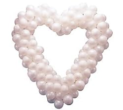 Complete Heart Shape Balloon Kit by BalloonArtTM Sculpture Balloon Kit for Wedding, Bridal Showers, Anniversary Balloon Decor