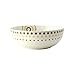 Rachael Ray Circles and Dots Stoneware 10-Inch Round Serving Bowl, White