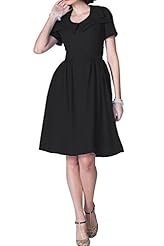 A-line Short Sleeves Cowl Neck Chiffon Mother-of-the-Bride Dress/Wedding Party Dress 
