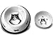 Golden Rabbit Enamelware Set of Two Cat or Kitten Bowls-For Your Designer Pet