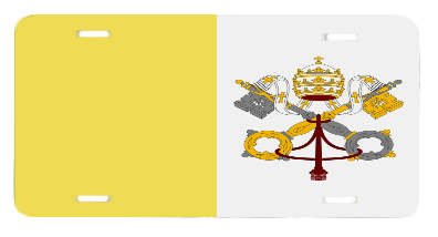 Vatican City Catholic Papal Flag License Plate