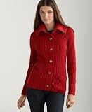 Charter Club Petite Extended-Collar Ribbed Cardigan