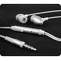 RadTech ProCable In-Ear Isolation Headset for iPhone with Microphones and Play/pause button - Color Aluminum on Silver