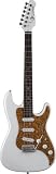 Luna Henna Paisley Series STE Electric Guitar - White