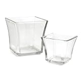Anchor Hocking 3-Inch Flared Square Votive Candle Holder,Pack of 6 by Anchor Hocking