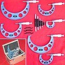 0-6 PREMIUM OUTSIDE MICROMETER MACHINIST TOOL SET w/CARBIDE TIPS