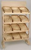 54x38x17 Bakers Display Rack with 12 Baskets 17x11x3.25"